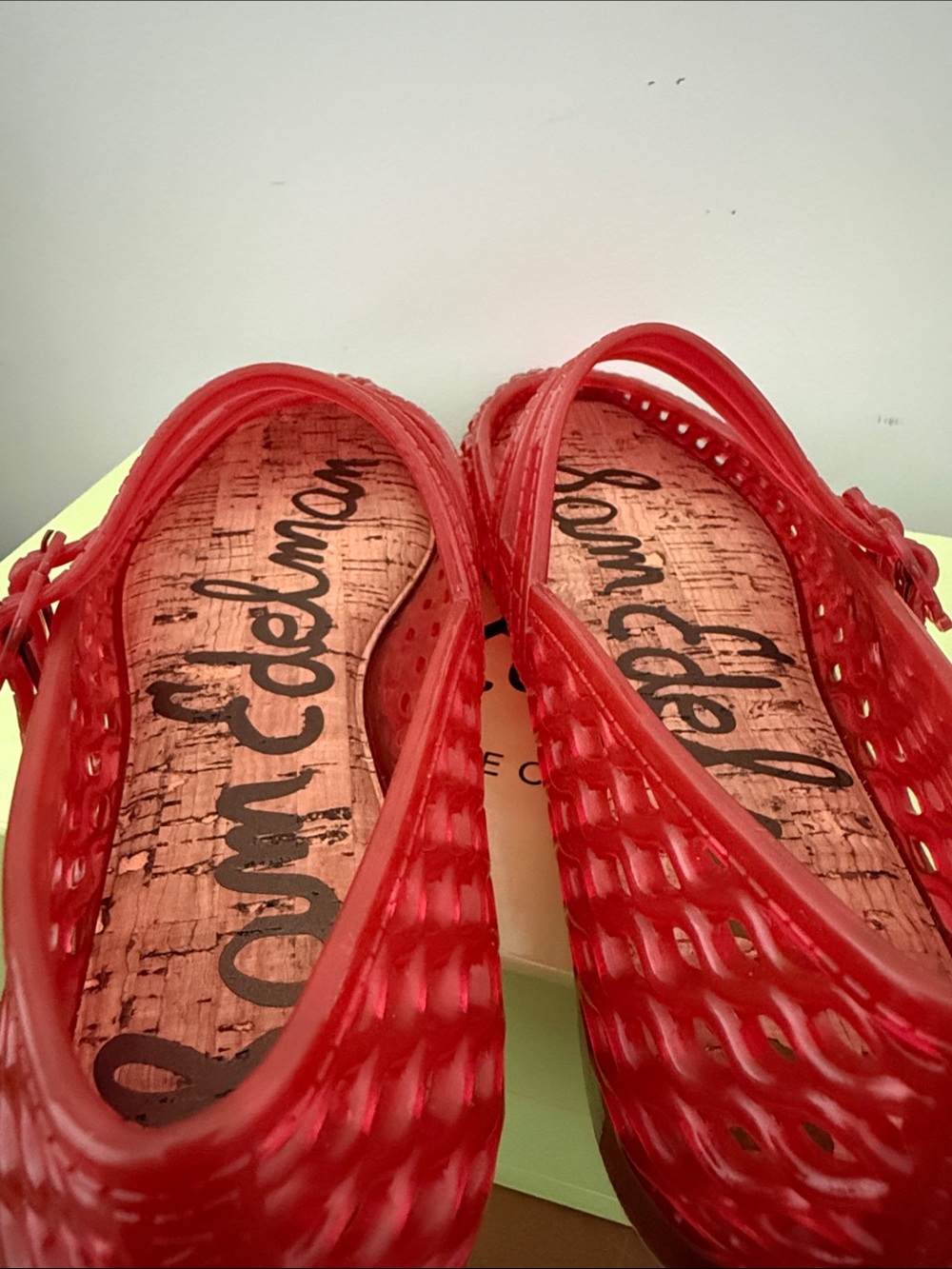 Sam Edelman Red Dual-Strap Jelly Mary Janes - Picture 4 of 7